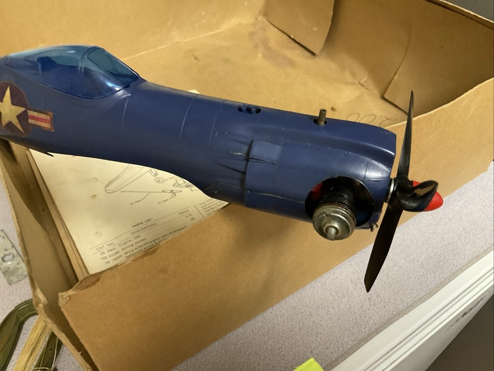 COX Corsair F2G1Control Line .049 Engine In Box Used Untested