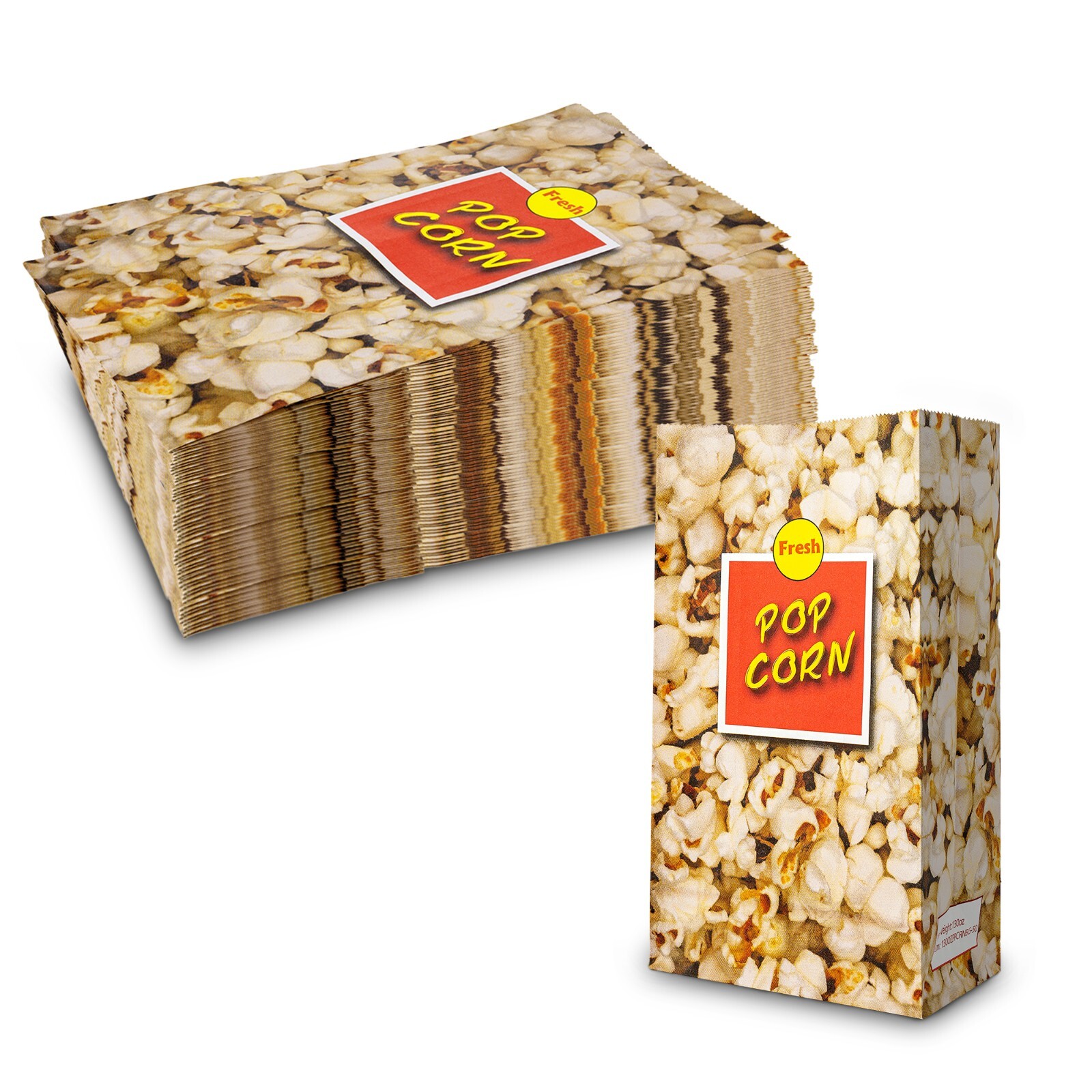 MT Products Paper Popcorn Bags for Party - 85 oz Popcorn Holders - Pack of 50
