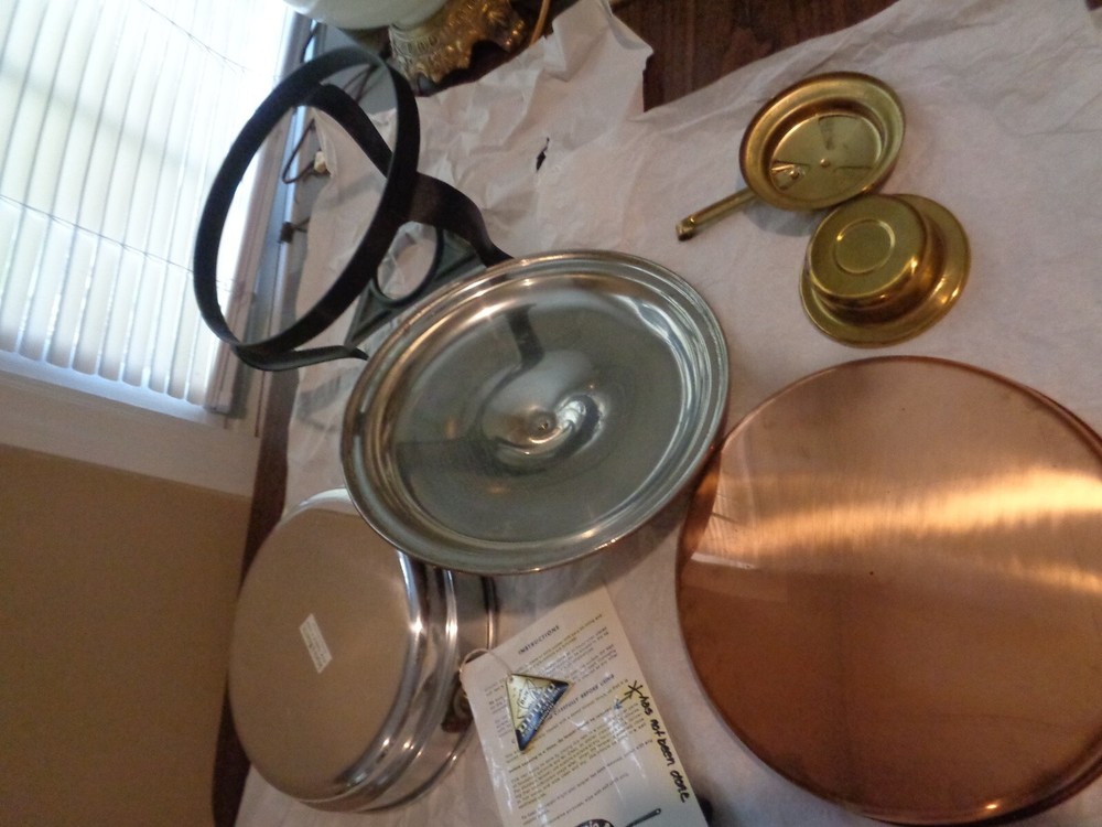 Benjamin & Medwin Copper Douro Chafing Serving Warming Double Pot Pan