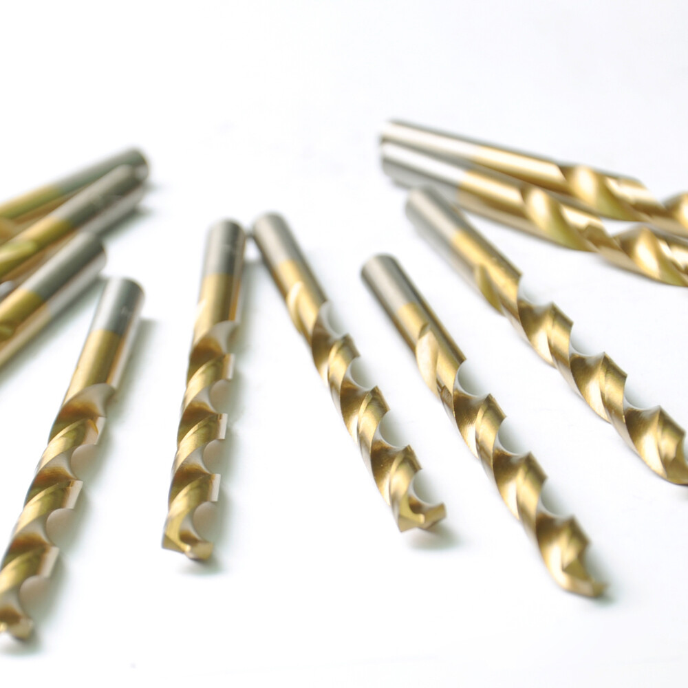 Drillforce 20PCS 1/4" Titanium Drill Bits Set HSS Metal Woodworking Drill Bit