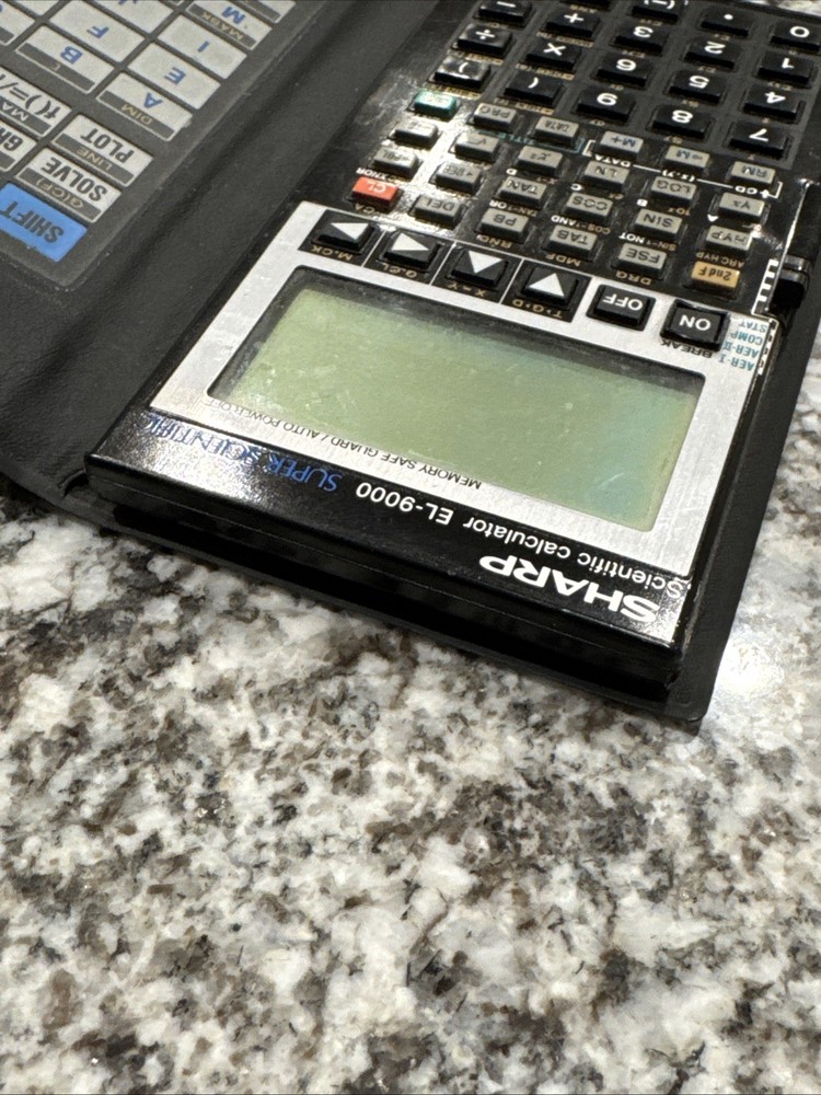 SHARP EL-9000 Super Scientific Calculator Graphic Programmable Works Dark Screen