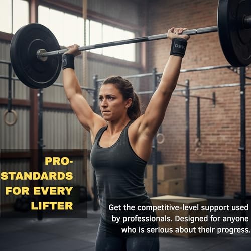 Wrist Wraps for Weightlifting 18" with Thumb Loop- Professional Quality, Black