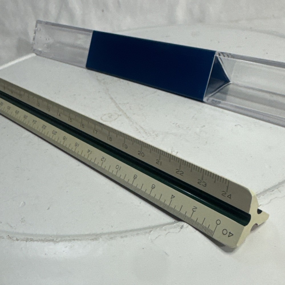 Vintage Pickett Triangle 3 Sided Engineering Ruler Model 235 E Japan K