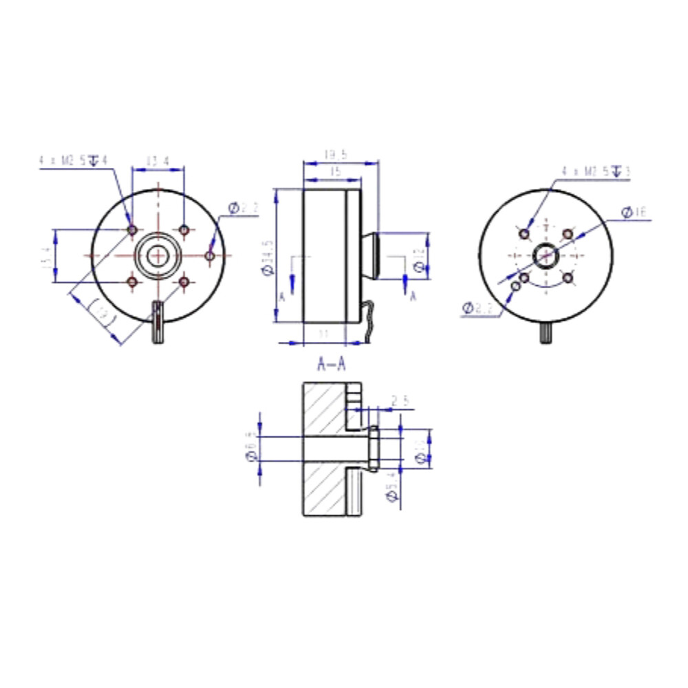 Brushless DC Motor+ AS5600 Magnetic Encoder Hall Sensor Rotor BLDC FOC Control