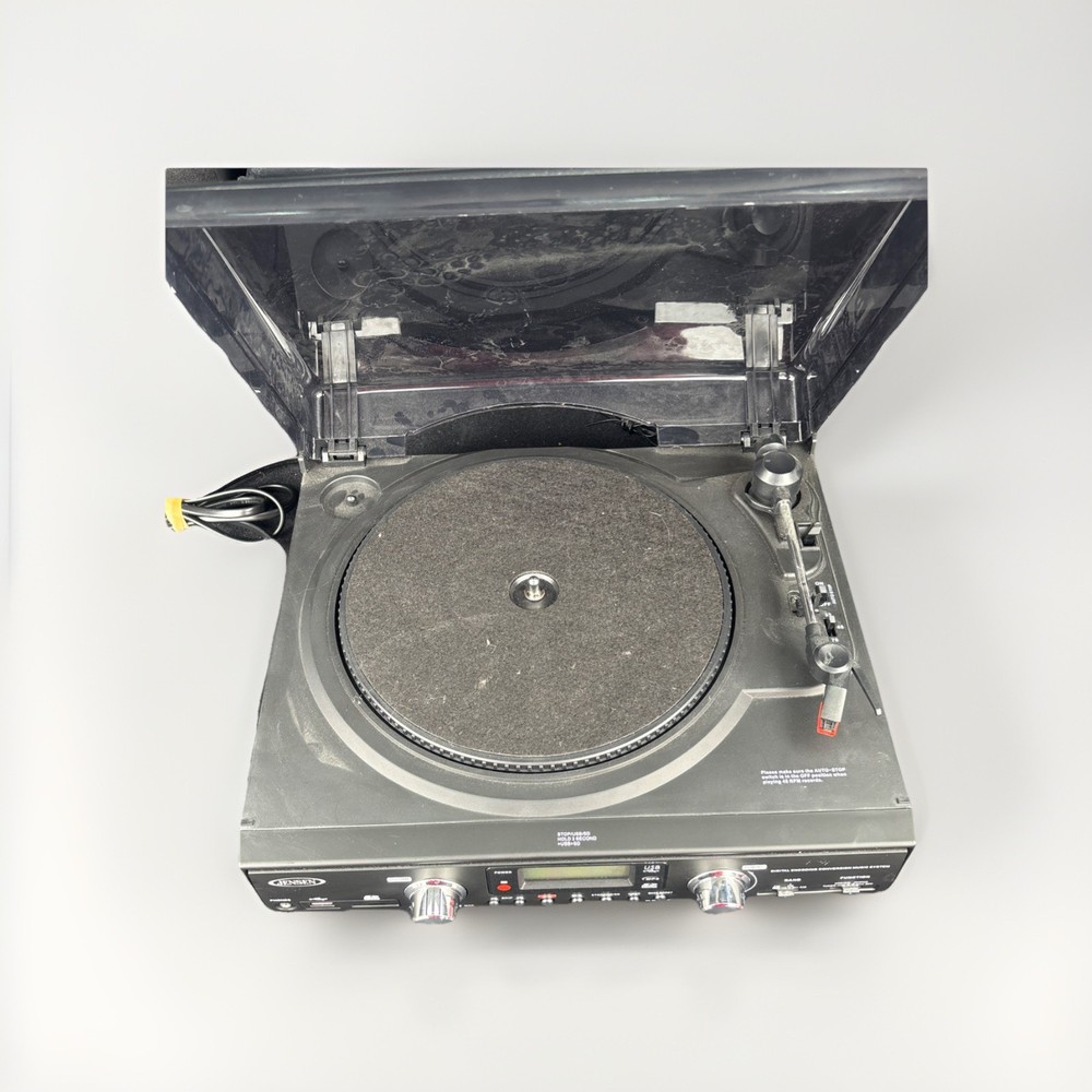 JENSEN JTA-460 3-Speed Stereo Turntable with MP3 Encoding System