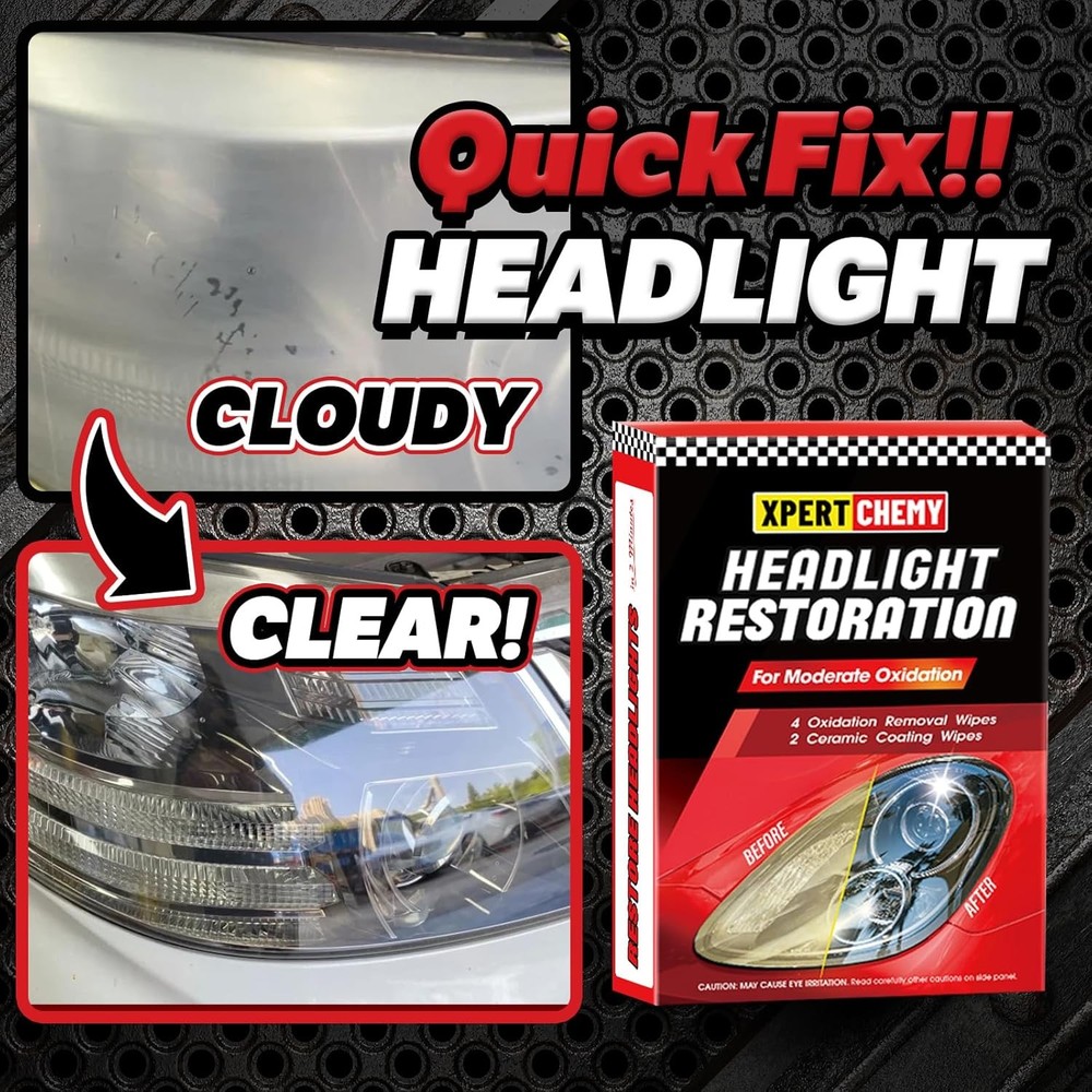 Headlight Restorer Kit,Fast-2 Step Process Restoration Kit for...