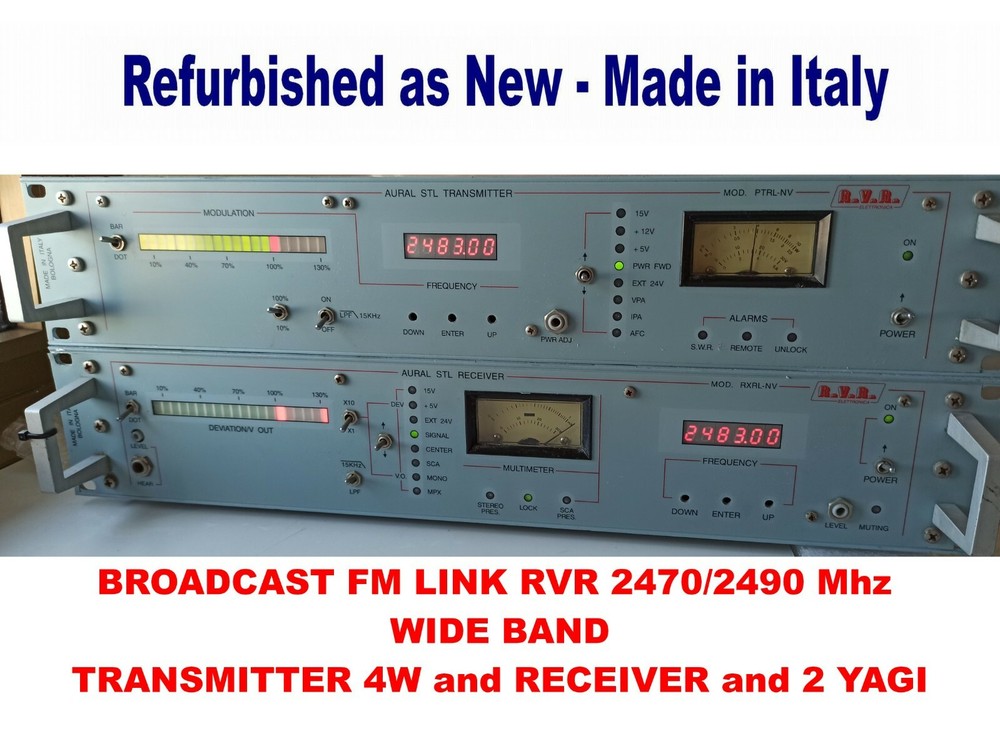 BROADCAST FM LINK RVR 2470/2490 Mhz - WIDE BAND - 2 YAGI