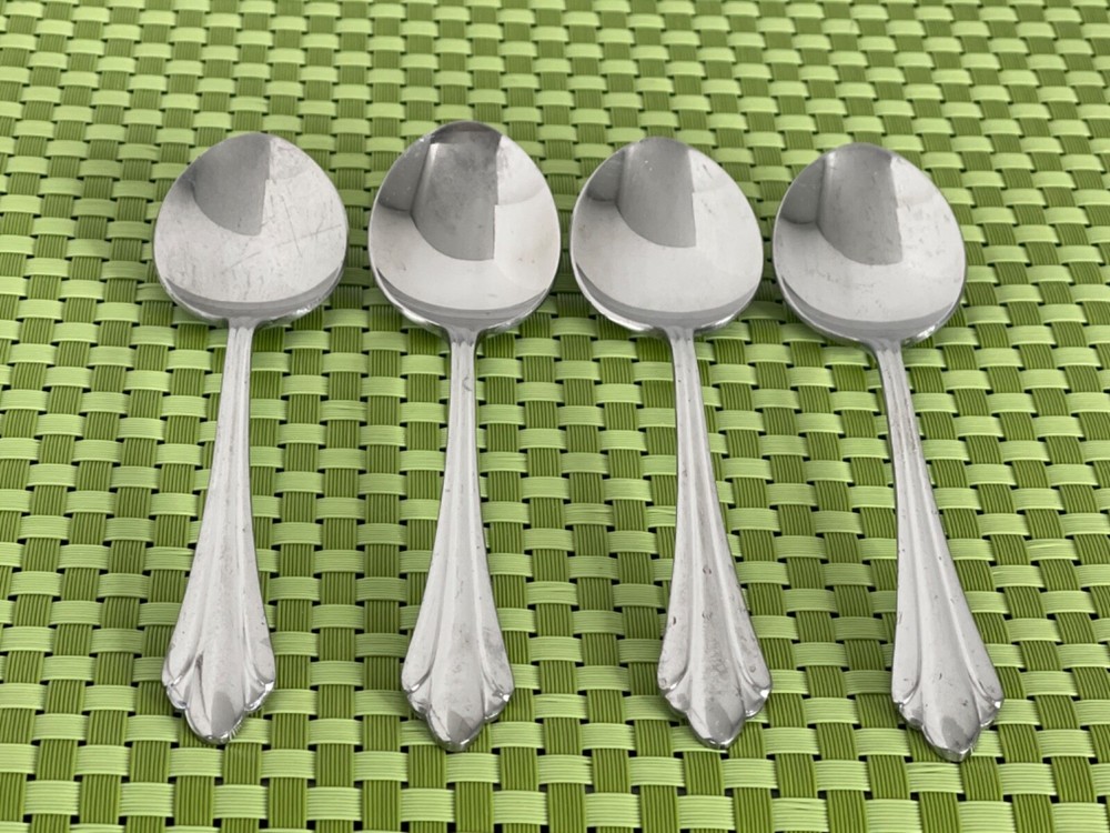 Reed & Barton SARAJEVO Stainless 4 Teaspoons Select Flatware B82WU