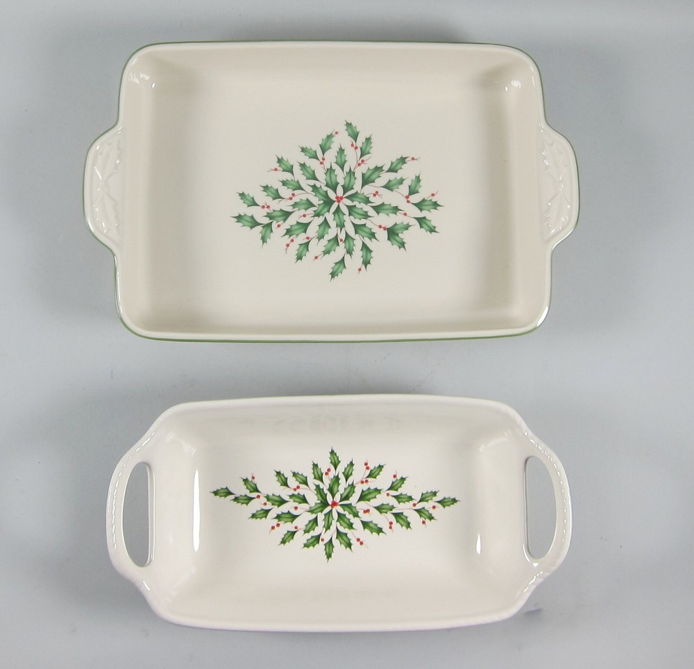 Lenox HOLIDAY Porcelain Rectangular Baker & Bread Basket