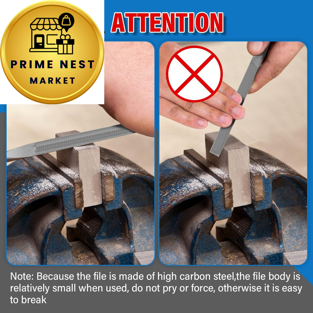 IEGREMAR 6pcs Metal Needle File Set, Mini Hand Sets, Black