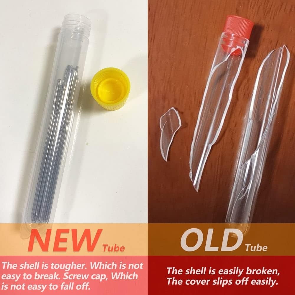 Large Eye Sewing Needles with Threaders, Assorted Sizes, 35pcs