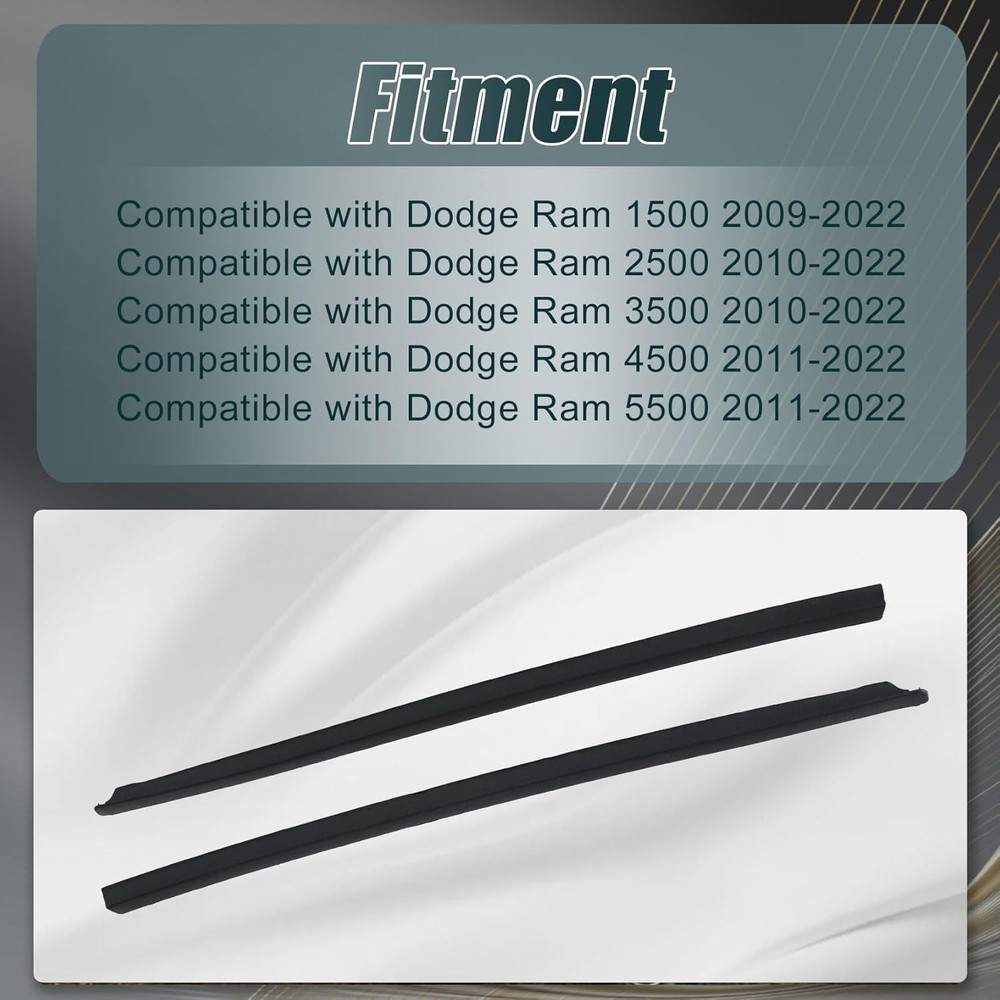 Front Windshield Molding Strip Set for Dodge - Left & Right Trim Piece