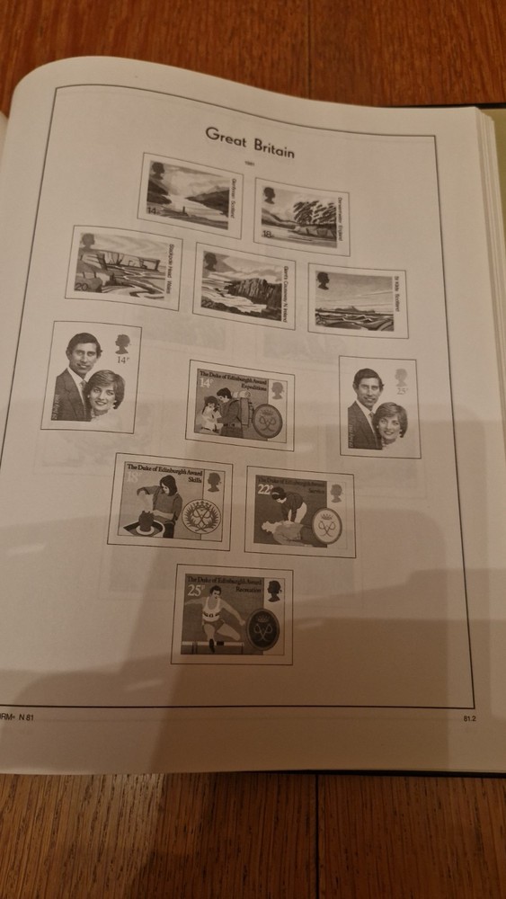 Great Britain Light House 1837-1986 Illustrated Stamp Album Pages. See details