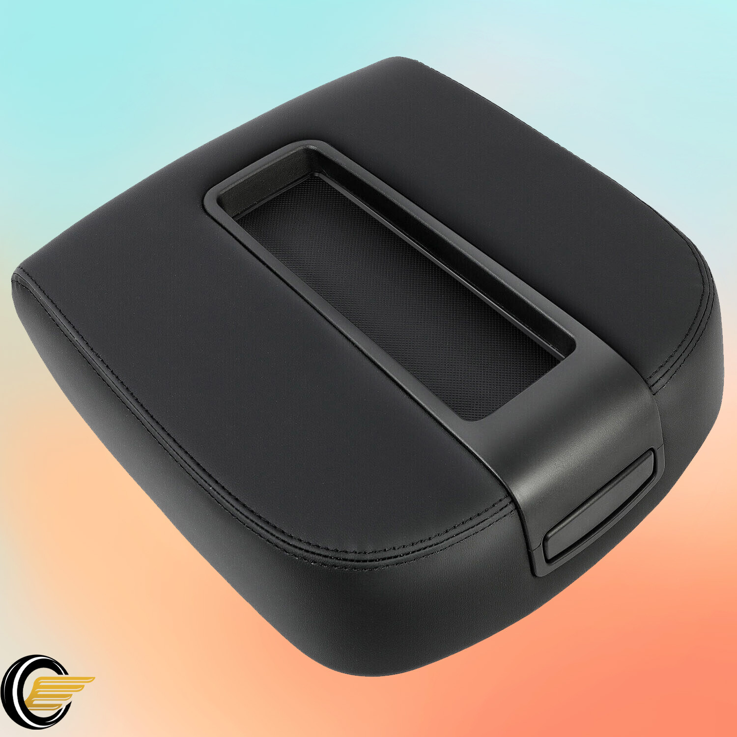 Black Center Console Armrest Lid Fit For 07-14 Tahoe Silverado GMC Yukon Sierra