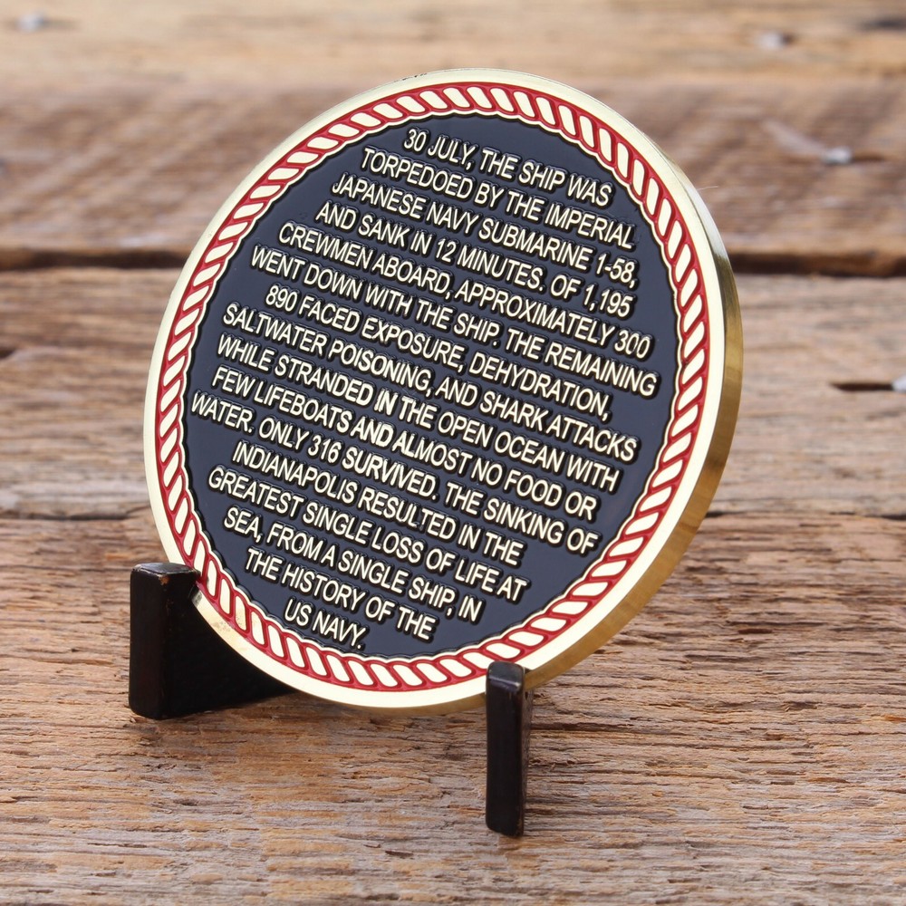 USS Indianapolis CA-35 Memorial Challenge Coin