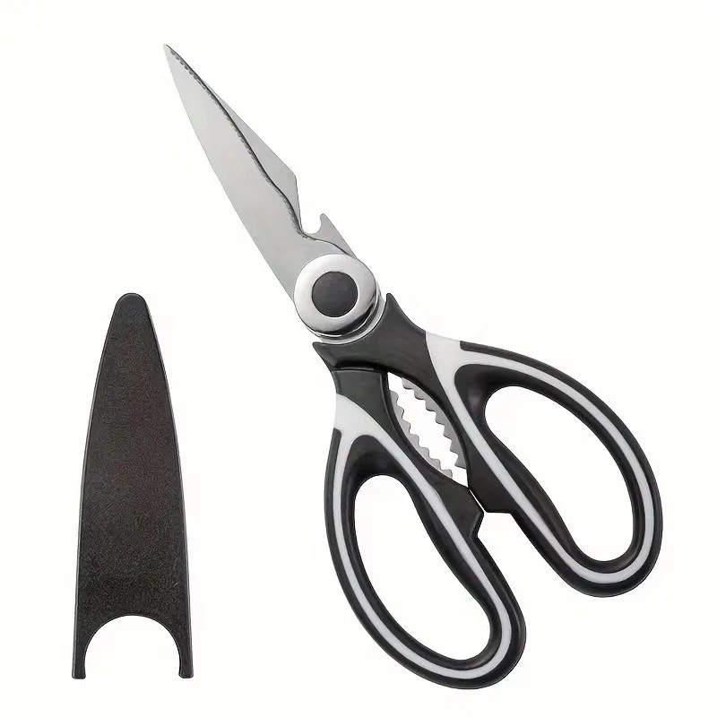 Multifunctional stainless kitchen scissors for fish, veggies, meat bones
