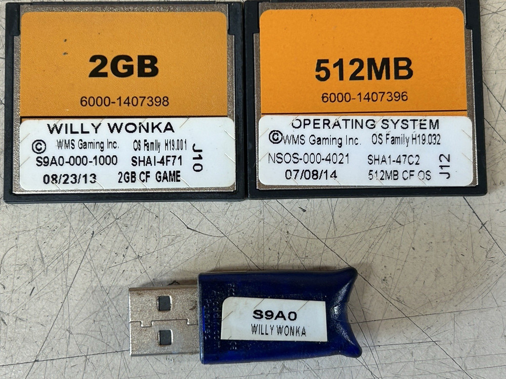 WILLY WONKA SOFTWARE AND REEL STRIPS WMS BB3 S9A0   STAND ALONE