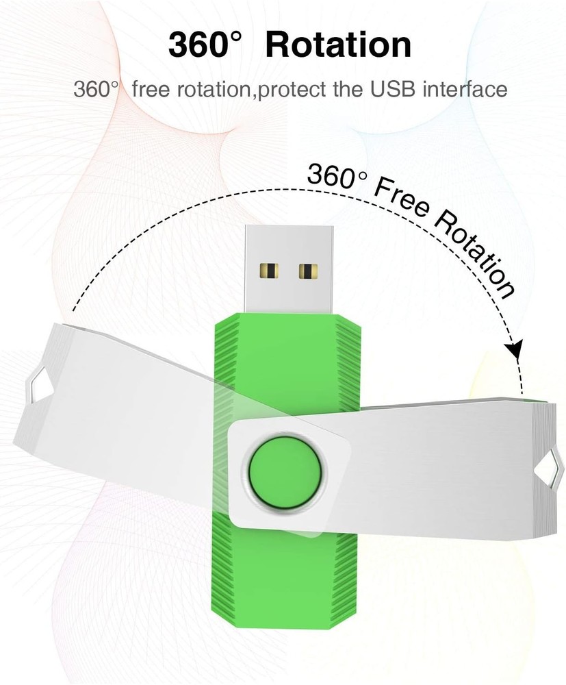 10 Pack 8GB USB Flash Drives with LED Indicator for Efficient Storage