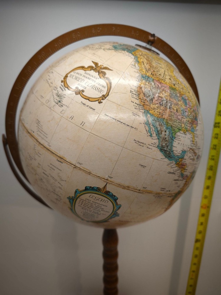 Replogle Vintage World Globe 12” Floor Stand
