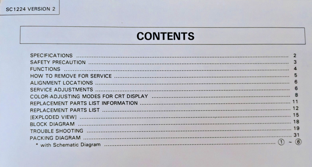 SC1224 VERSION 2 Field Service Manual ONLY; Atari ST