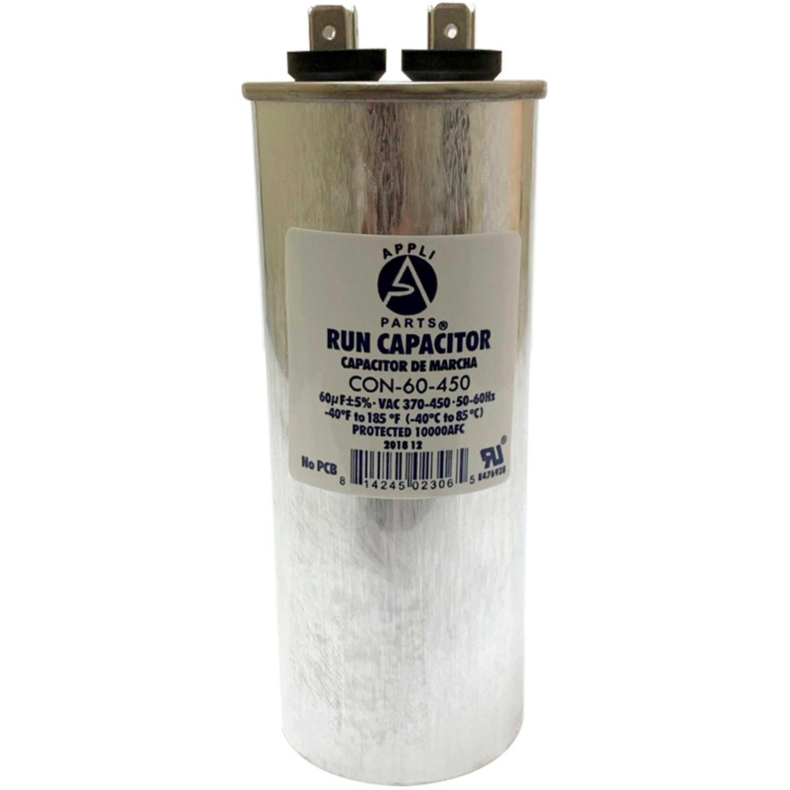 Appli Parts Run Capacitor for ac 60 Mfd uF (microfarads) 370 VAC or 450 VAC CBB6