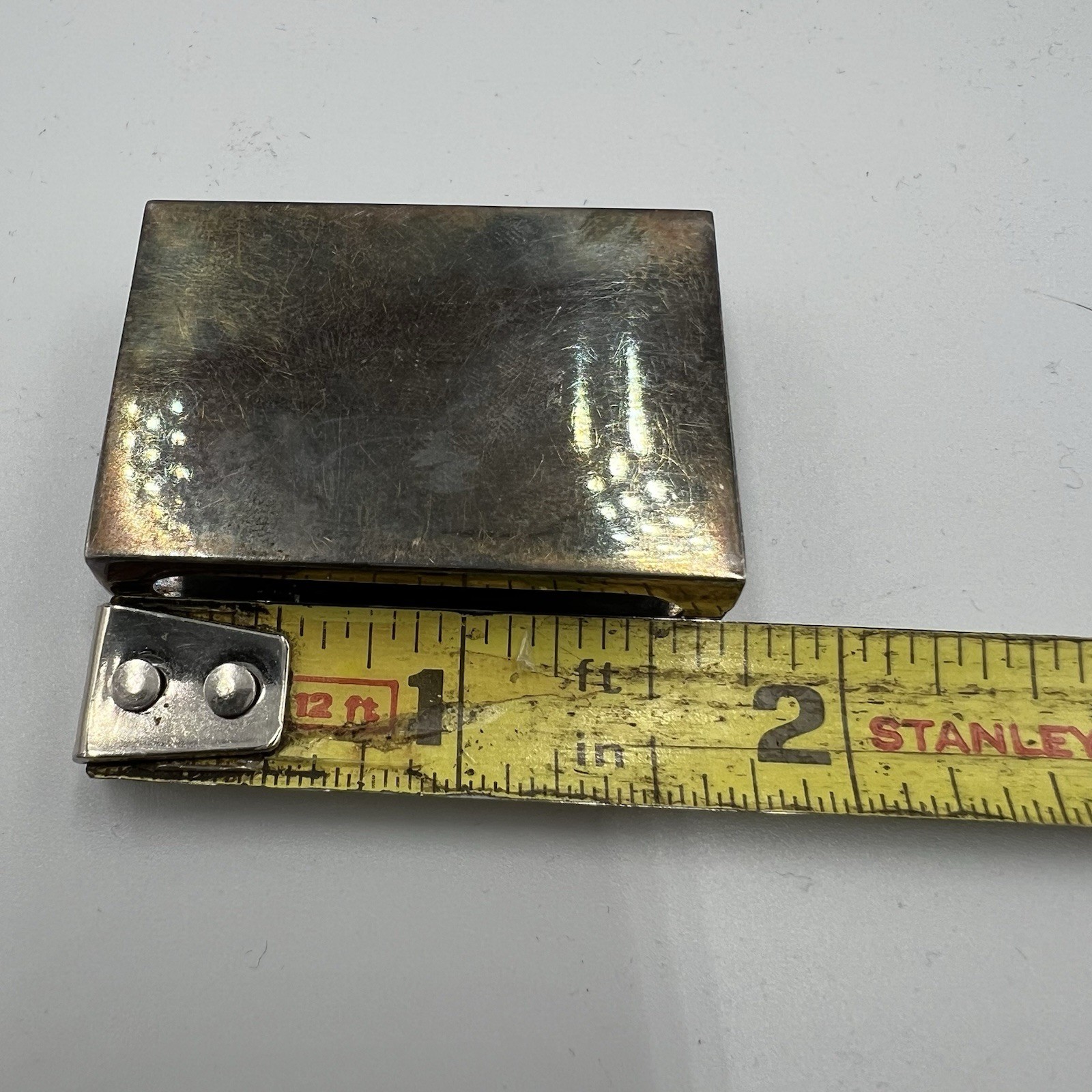 Vintage Art Deco Sterling Silver Match Box Cover Match Book ARF Monogram Stripe