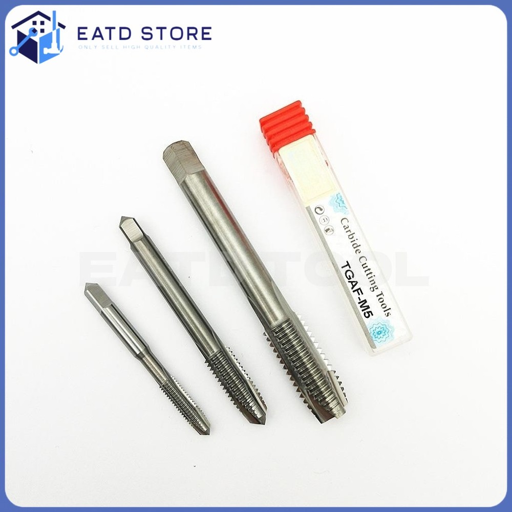 Solid Carbide Pointed Plug Tap Machine Metric Screw Thread HRC55 CNC
