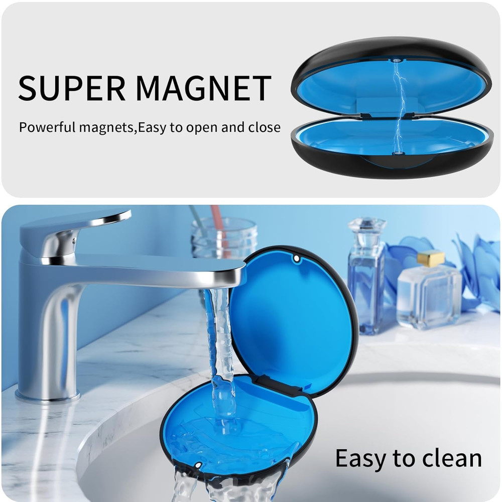 2 Pack Retainer Case, Compatible with Invisalign, Cute Orthodontic Slim Aligner