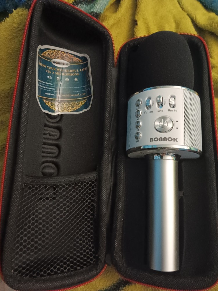 Wireless Karaoke Microphone With Case Missing Cords Bonaok