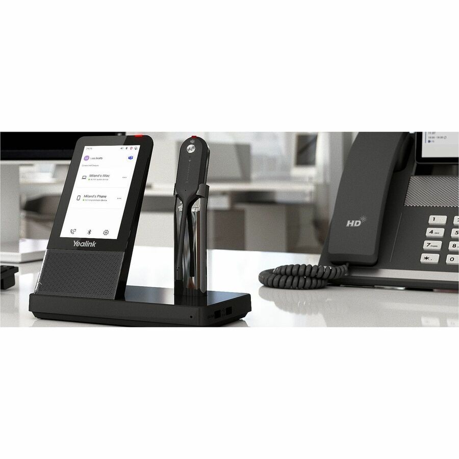 Yealink WH67 DECT Wireless Headset w/ Touchscreen Base