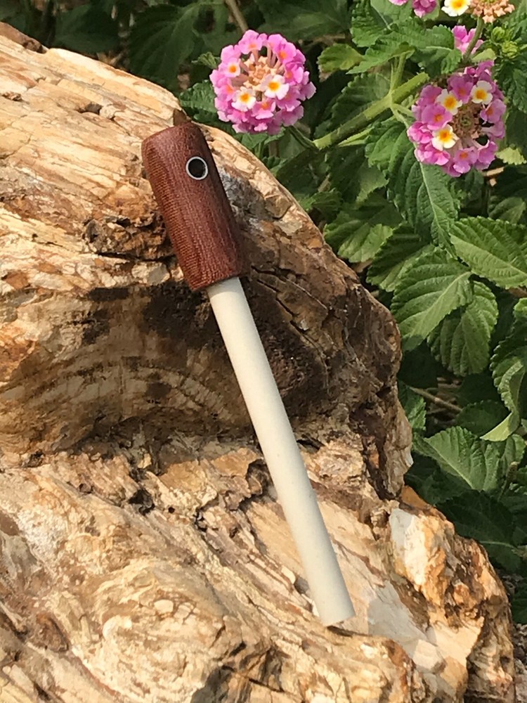 Natural Micarta 3/8" Ceramic Field Sharpener