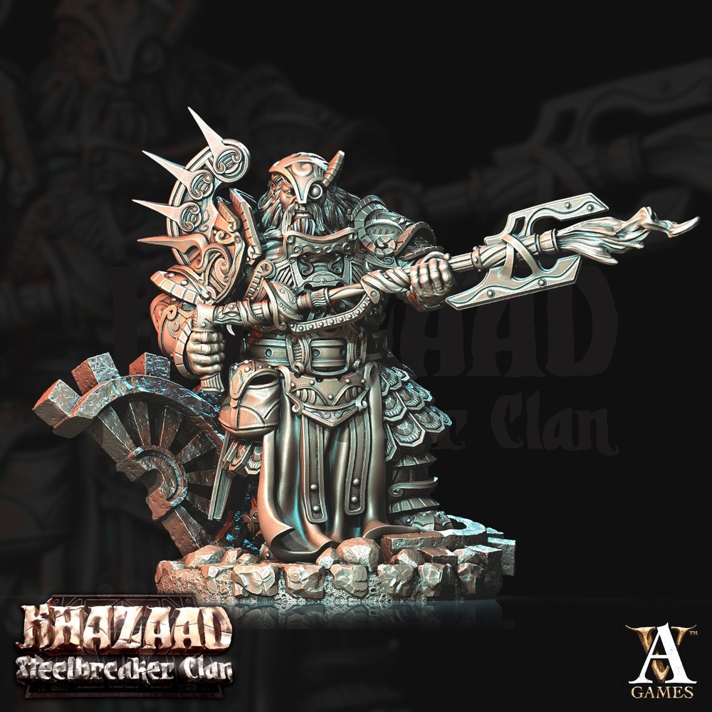 D&D Dwarf Warrior Engineer 03 Mini 32mm Scale Mini TTRPG