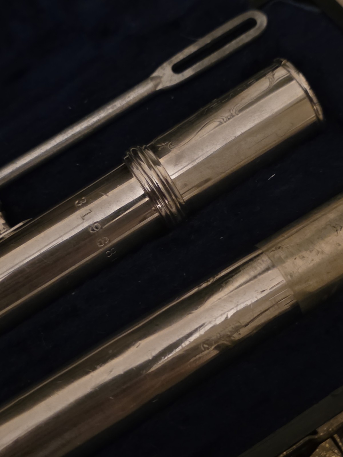 Two King Cleveland Flutes w/ Case Closed Holes C Foot