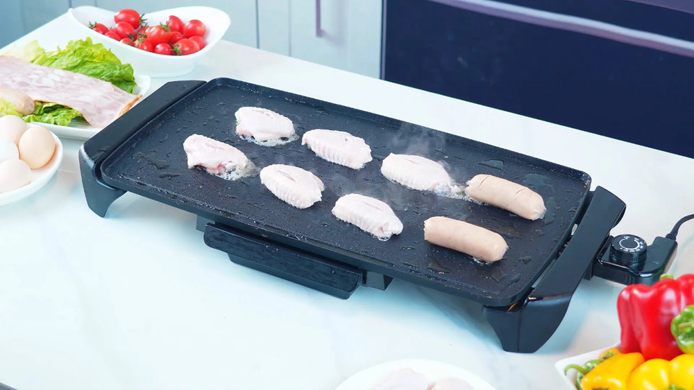 20” Electric Griddle - Non-Stick, Temperature Control,1500 W,Ceramic Coating
