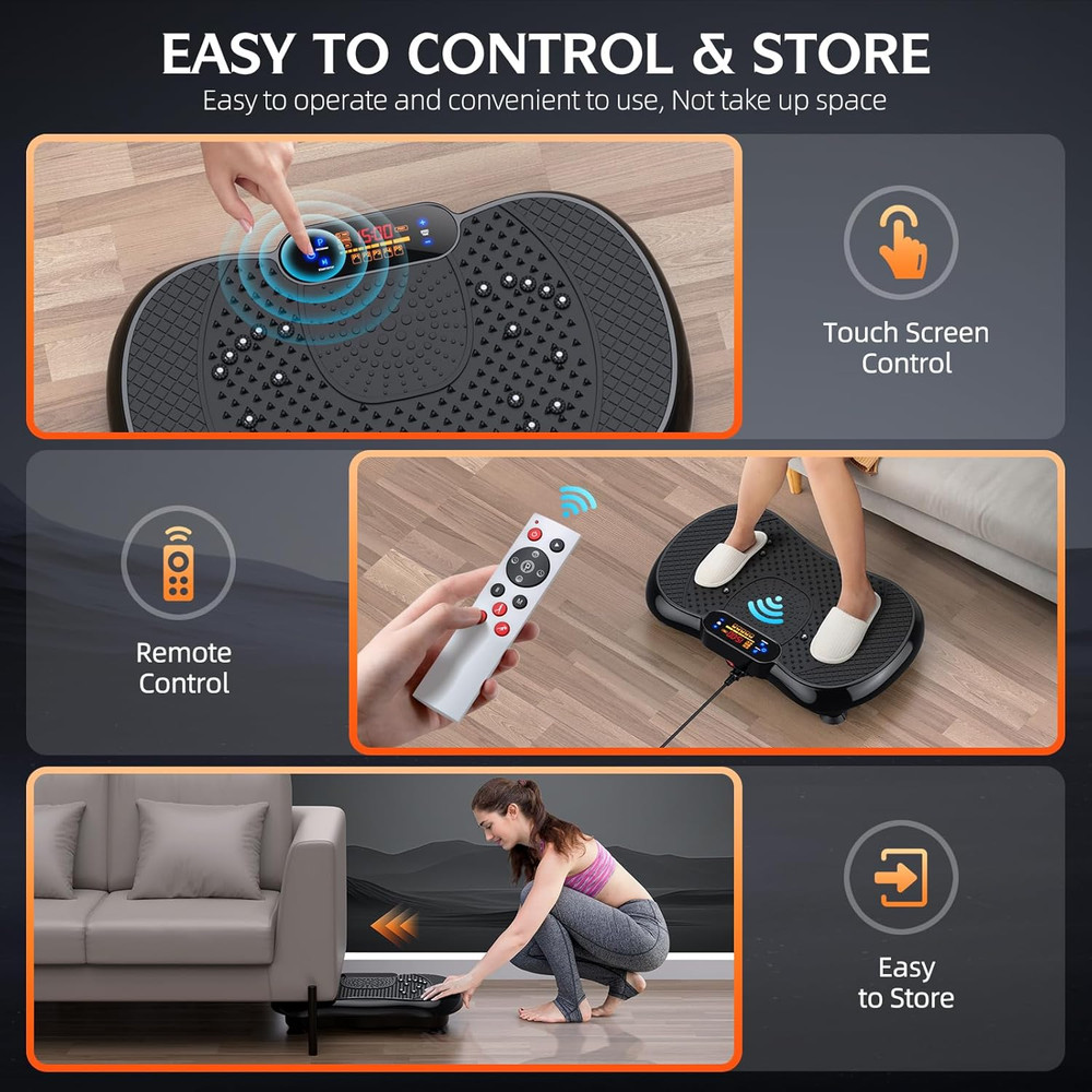 Vibration Plate Exercise Machine, Full Body Workout Platform for Home Use