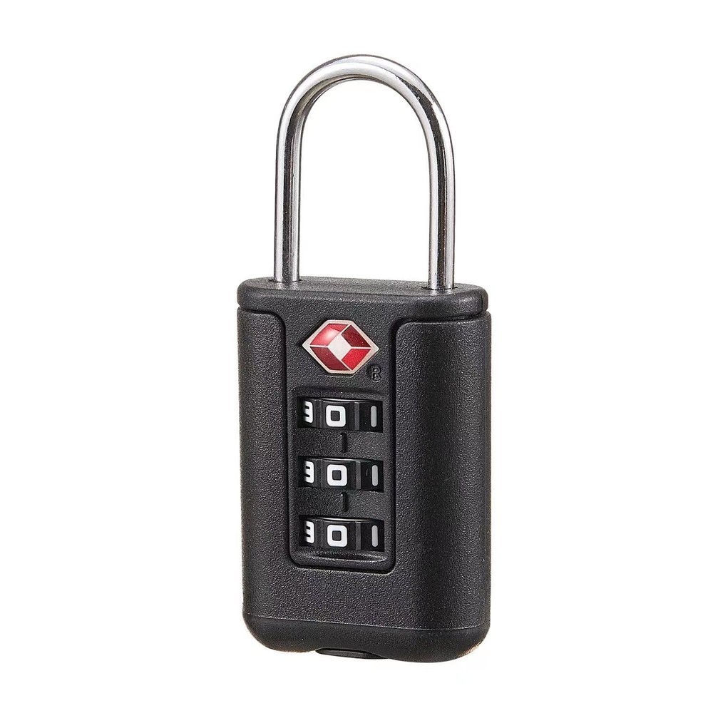 TSA Approved Luggage Locks - Combo Locks with Code (Black) Black