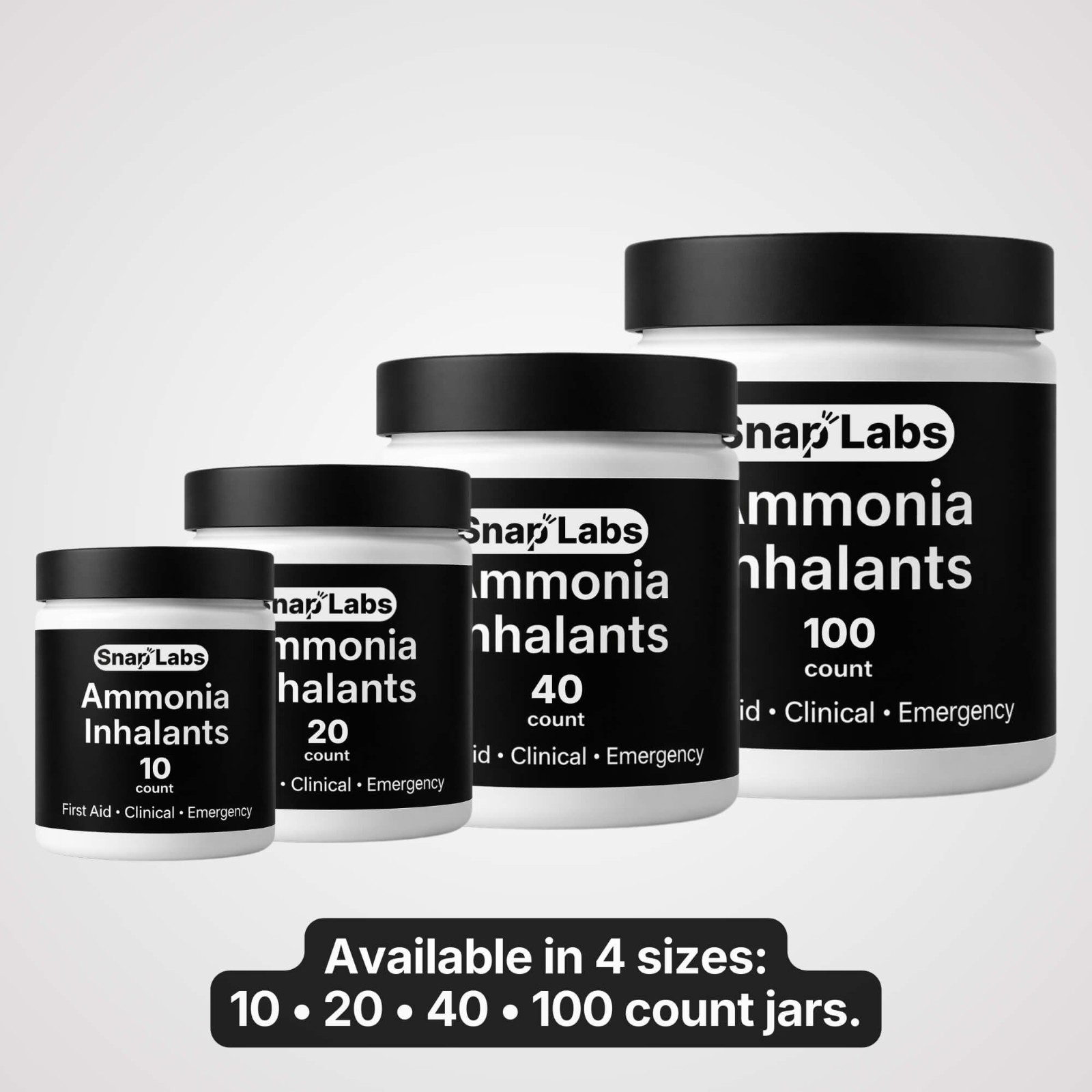 Ammonia Inhalants | Crushable Smelling Salts | 40-Count