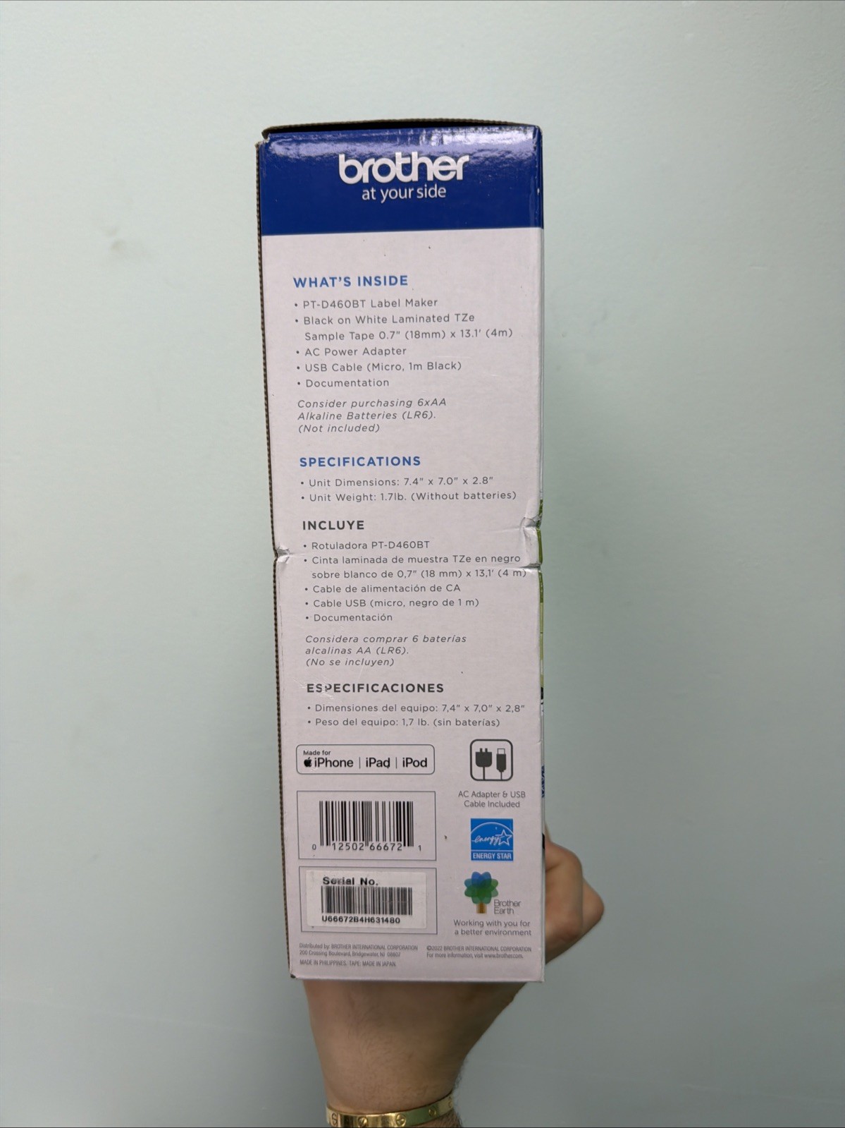 Brother P-Touch PT-D460BT Business Expert Connected Label Maker (Black)