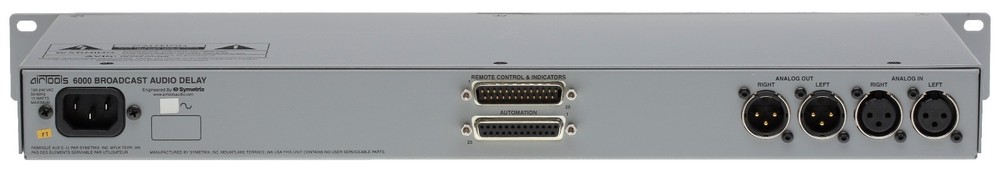 Symetrix Airtools 6000 Broadcast 40 Sec Profanity DUMP Button Delay XLR Balanced