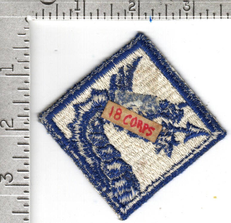 U.S. Army patch (circa 1940s) - 18th Army Corp