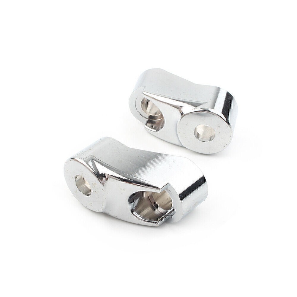 2pcs Front Turn Signal Mount Bracket Relocation for Harley Dyna 39mm 49mm Chrome