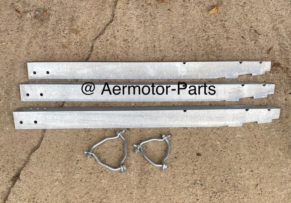 3 Post Aermotor Windmill Stub Tower, 6ft/8ft mills, 3ft w/collar bolt set, 90*