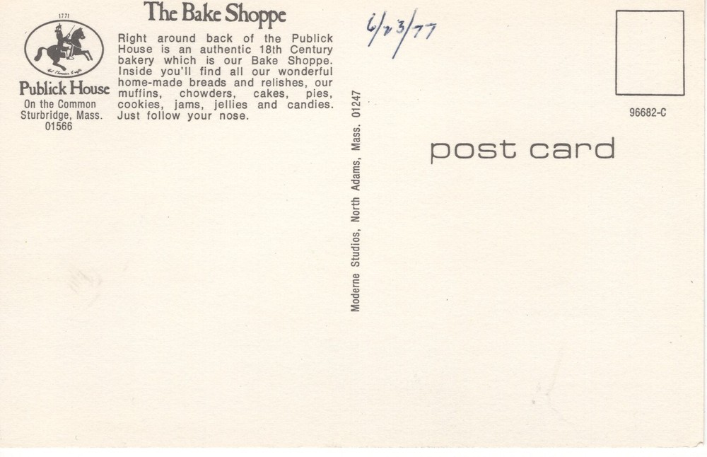 THE BAKE SHOPPE, STURBRIDGE, MA - PC5345