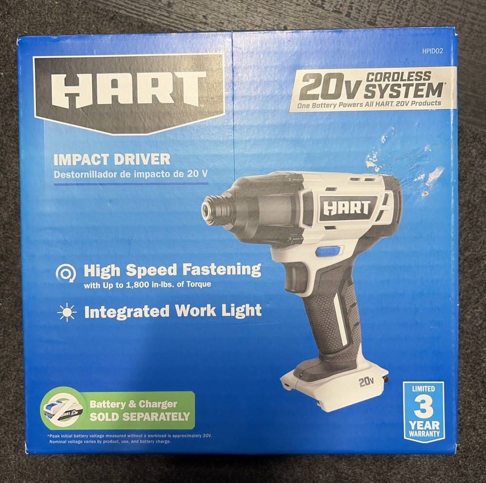 HART 20-Volt Cordless Impact Driver (Tool Only) | Sealed