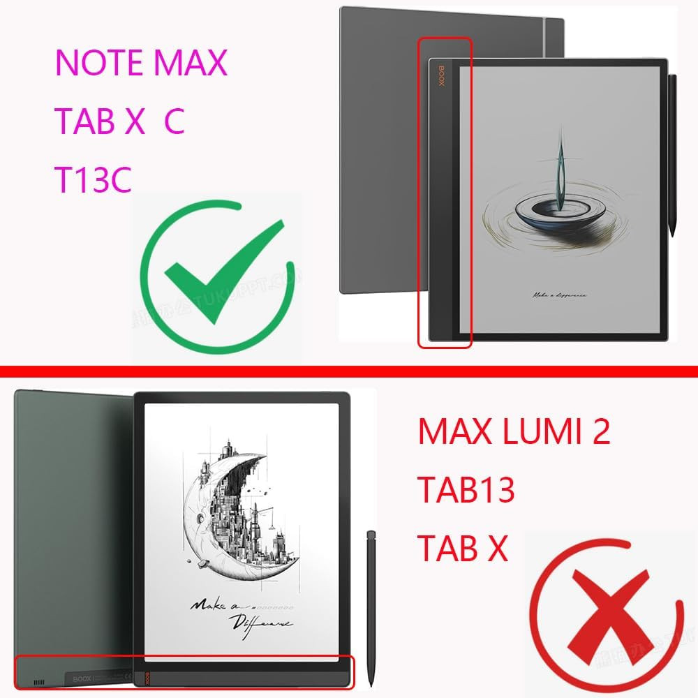 Case Compatible with Fro BOOX Note Max Tablet 13.3inch Tablet Case e-Book Foldin