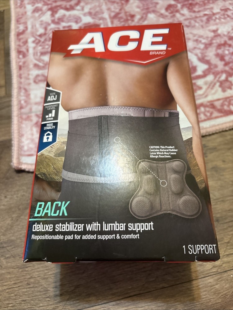 ACE Back Deluxe Stabilizer With Lumbar Support (Gray) One Size Adjustable