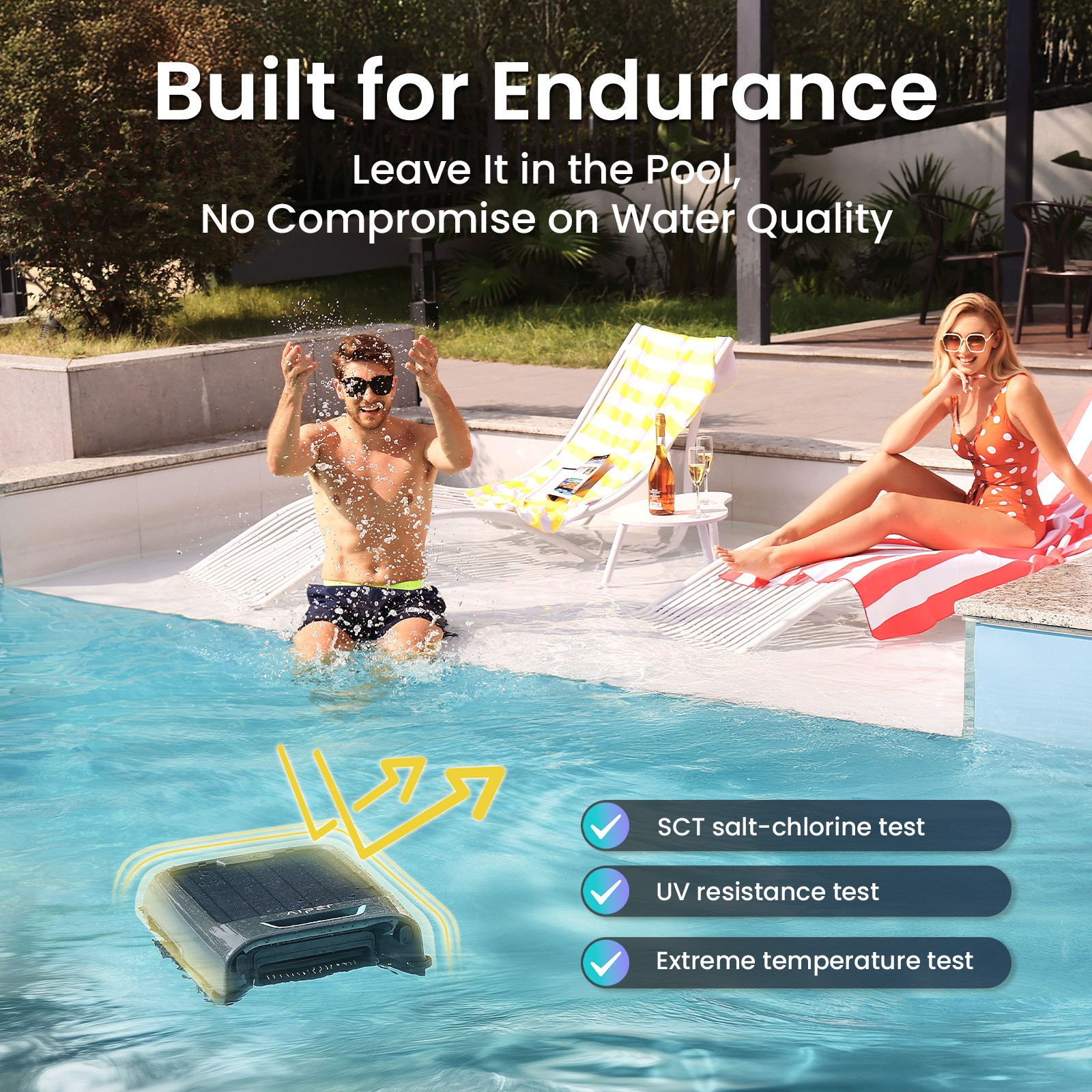 AIPER Eco Surfer S2 Robotic Pool Skimmer Automatic Surface Cleaner Solar Power