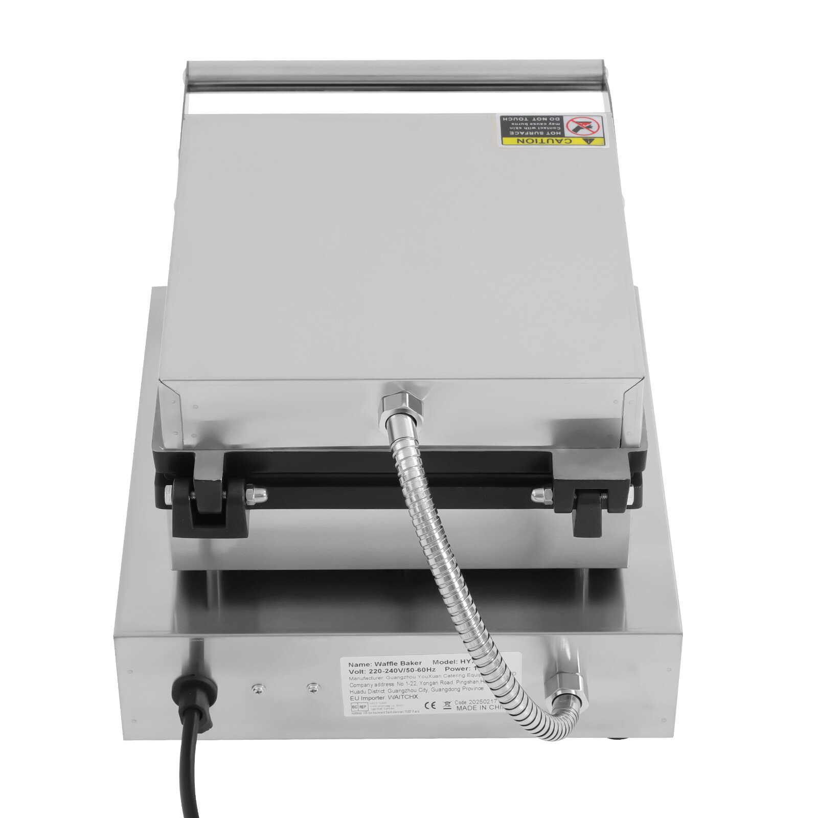 Commercial Electric Waffle Maker Belgian Waffle Baker Baking Machine Nonstick