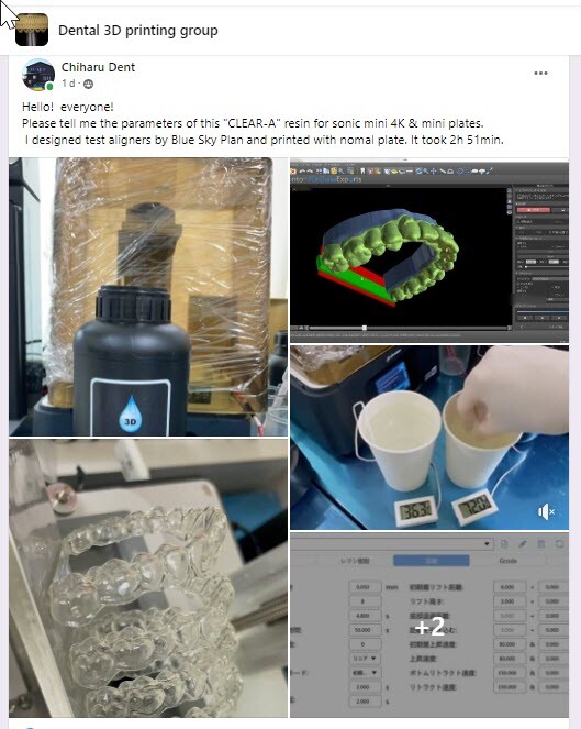 DLP SLA LCD 3d printer CLEAR ALIGNER resin