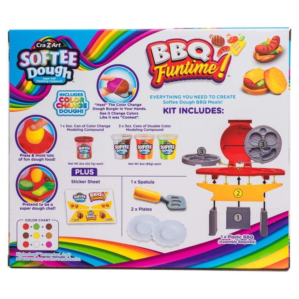 Cra-Z-Art Softee Dough Multicolor BBQ Funtime, 1 Dough Set